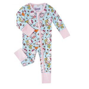 Hello Kitty Baby Girls Bamboo Romper Jumpsuit Sleeper Pajamas
